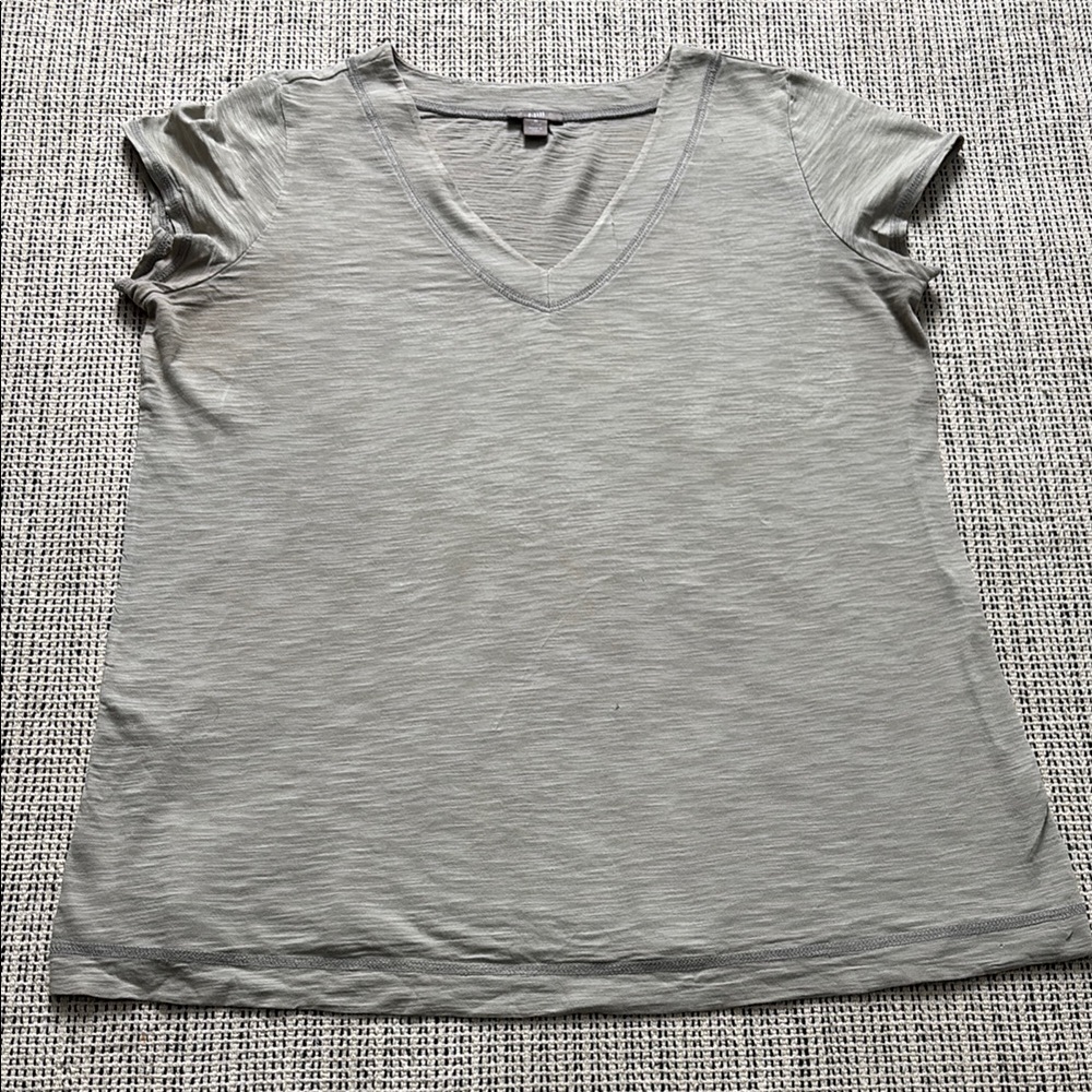 J. Jill Women’s Gray Short Sleeve Tee SZ Medium Petite